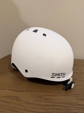 SMITH Kids White Sport Helmet with Venting